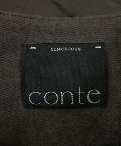 conte（コンテ）ノーカラージャケット 茶 サイズ:F レディース/2200724576128