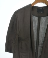 conte（コンテ）ノーカラージャケット 茶 サイズ:F レディース/2200724576128
