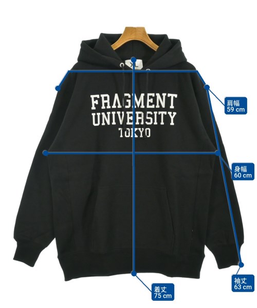 FRAGMENT UNIVERSITY（フラグメントユニバーシティ）パーカー 黒 サイズ:XL メンズ/2200722988107
