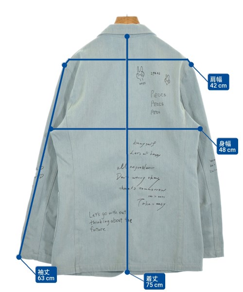 PEAS（ピース）テーラードジャケット 青 サイズ:F レディース/2200609524756