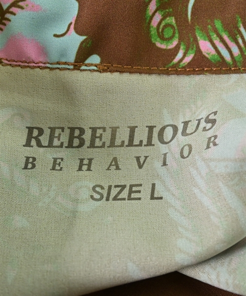 REBELLIOUS BEHAVIOR（レベリアスビヘイビア）カジュアルシャツ 茶 サイズ:L メンズ/2200613637091