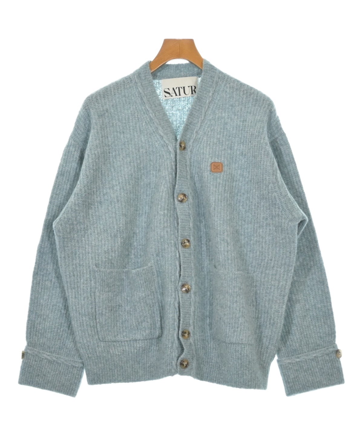 SATUR 韓国セター カーディガン SATUR（セター）カーディガン 青 サイズ:L メンズ/2200630299180