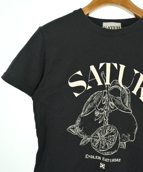 SATUR（セター）Tシャツ・カットソー 黒 サイズ:-(M位) レディース/2200706058055