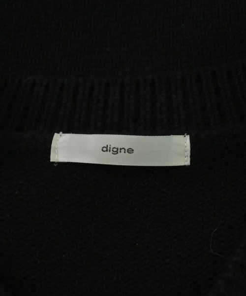 digne（ディニュ）ニット・セーター 黒 サイズ:F レディース/2200677301037