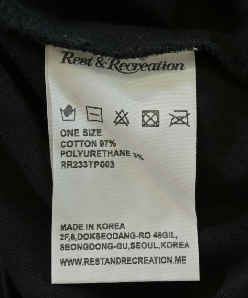 Rest&Recreation（レストアンドレクリエーション）Tシャツ・カットソー 黒 サイズ:ONE レディース/2200707003092