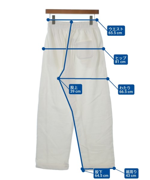 anuke（アンヌーク）スウェットパンツ 白 サイズ:38(M位) レディース/2200632638062