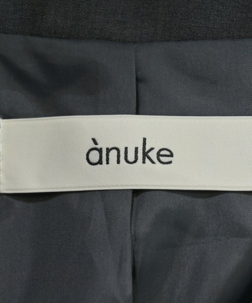 anuke（アンヌーク）ノーカラージャケット グレー サイズ:38(M位) レディース/2200647229026