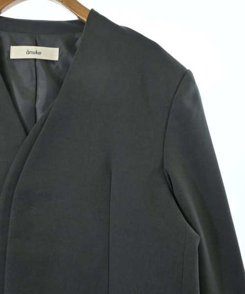anuke（アンヌーク）ノーカラージャケット グレー サイズ:38(M位) レディース/2200647229026