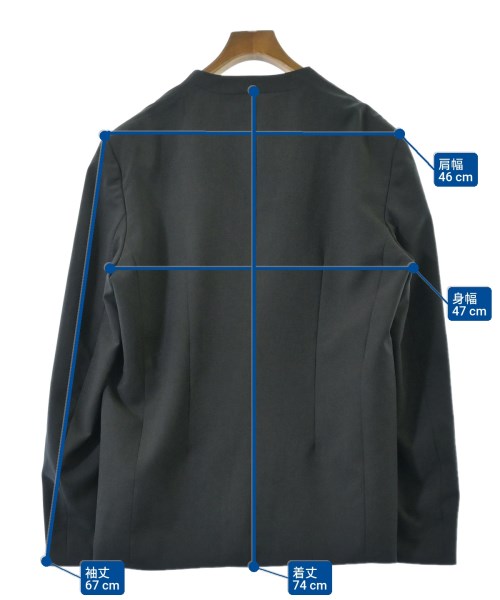 anuke（アンヌーク）ノーカラージャケット グレー サイズ:38(M位) レディース/2200647229026