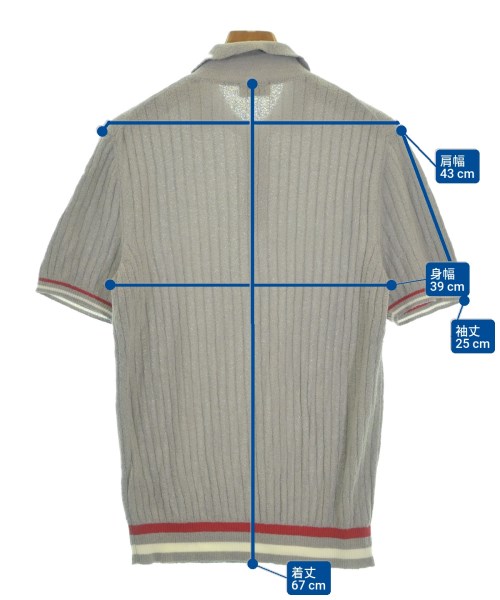 GALLIA（ガリア）ポロシャツ グレー サイズ:46(M位) メンズ/2200632789085