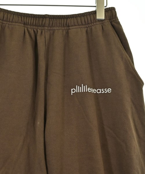 plllllleeeasse（プリーズ）スウェットパンツ 茶 サイズ:L メンズ/2200723353010