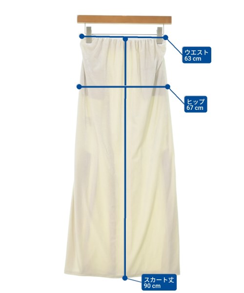 HANNE（アン）ロング・マキシ丈スカート 白 サイズ:F レディース/2200632622023