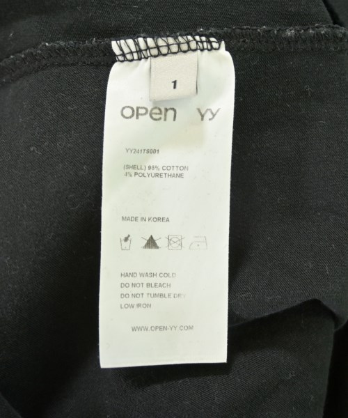 OPEN Yy（オープンワイワイ）Tシャツ・カットソー 黒 サイズ:1(S位) レディース/2200719473012