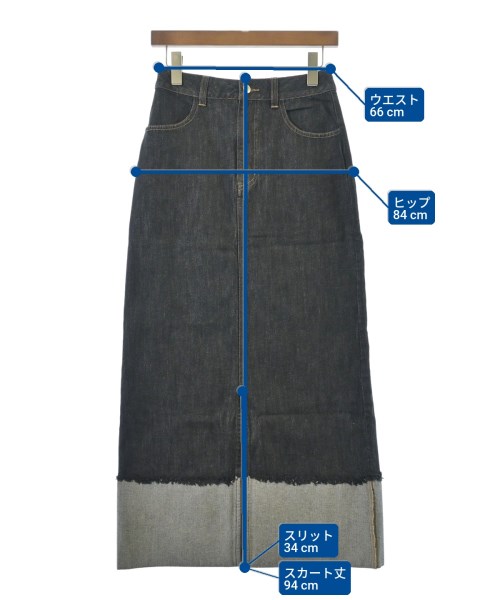 1chaku.（イッチャク）ロング・マキシ丈スカート 紺 サイズ:M レディース/2200649943043