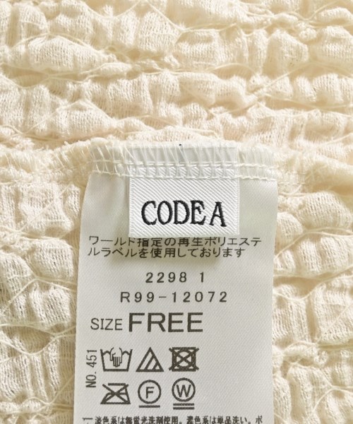 CODE A（コードエー）ブラウス 白 サイズ:F レディース/2200606987059
