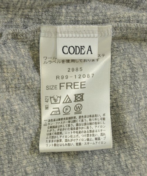 CODE A（コードエー）タンクトップ グレー サイズ:F レディース/2200672150029