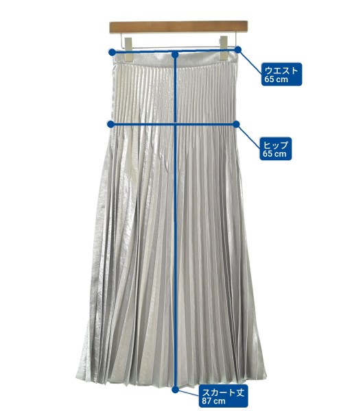 倍増の季節　ステンレス製カード esteta（エステータ）ロング・マキシ丈スカート シルバー サイズ:2(M位