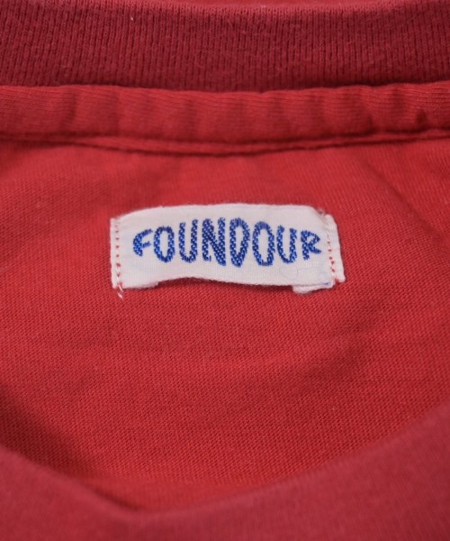 FOUNDOUR（ファウンダ）Tシャツ・カットソー 赤 サイズ:3(L位) メンズ/2200628057211