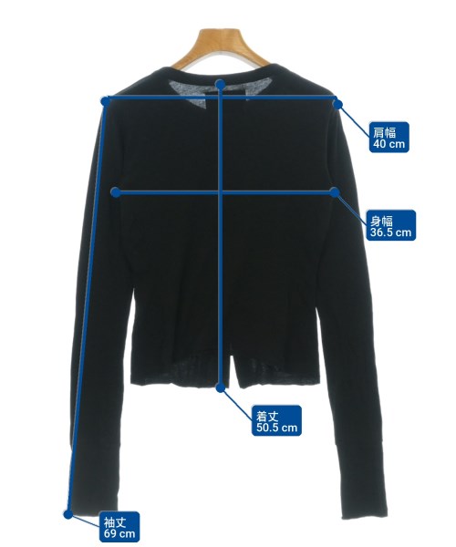 NOMARHYTHM TEXTILE（ノーマリズムテキスタイル）カーディガン 黒 サイズ:1(S位) レディース/2200705965125