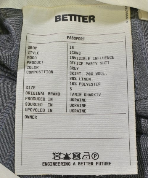 BETTTER（ベター）ロング・マキシ丈スカート グレー サイズ:S レディース/2200697835123