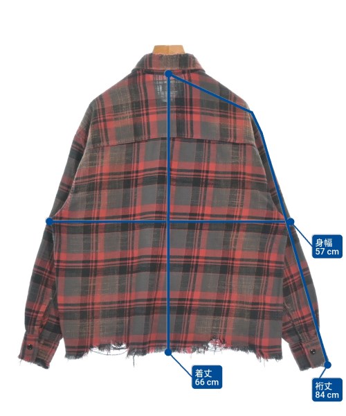 minami Anderson（ミナミアンダーソン）カジュアルシャツ 赤 サイズ:F レディース/2200661378274