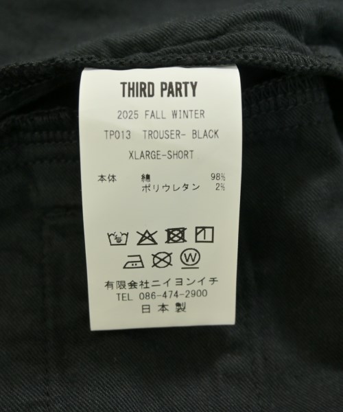 THIRD PARTY（サードパーティー）ショートパンツ 黒 サイズ:XL メンズ/2200724336401