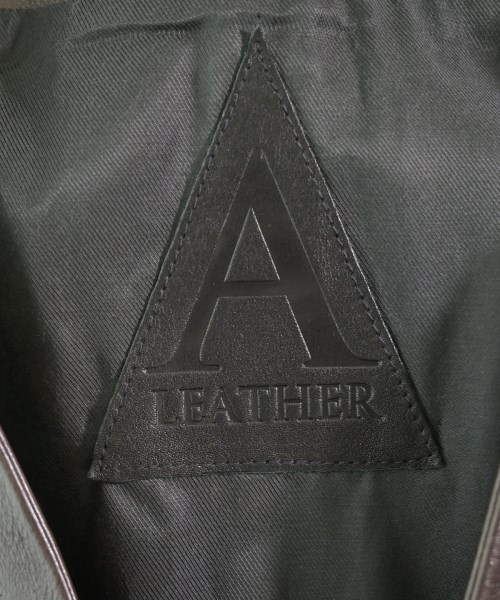 A LEATHER（エーレザー）カジュアルシャツ 茶 サイズ:54(XXL位) メンズ/2200717343041