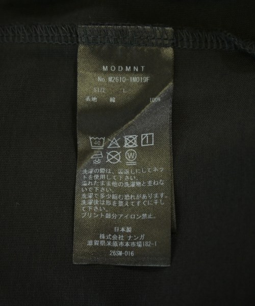 MODMNT（モドメント）Tシャツ・カットソー 黒 サイズ:L メンズ/2200721981505