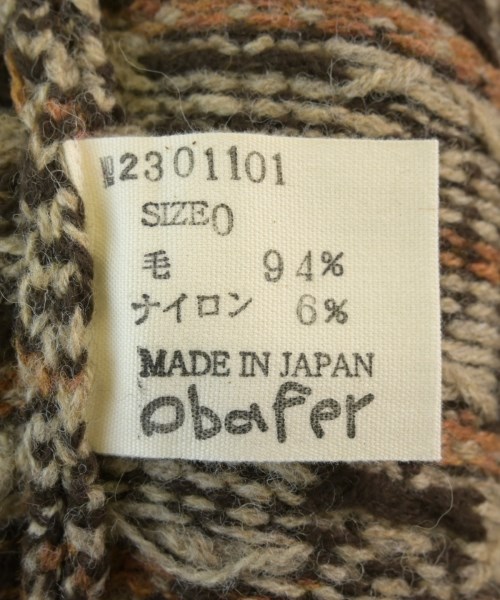obafer（オバファー）カーディガン 茶 サイズ:F メンズ/2200714410012