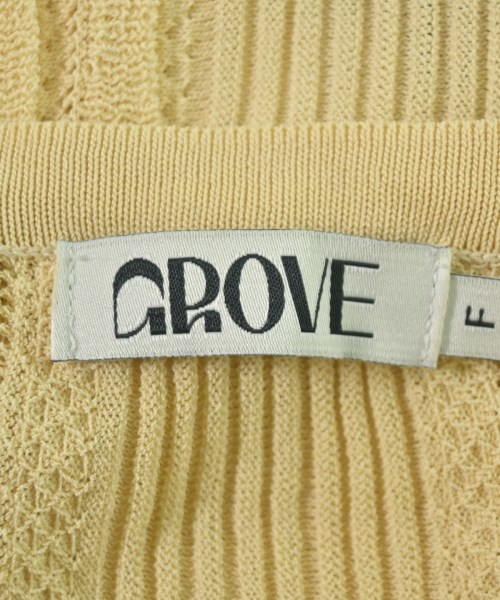GROVE（グローブ）カーディガン 黄 サイズ:F レディース/2200723116134