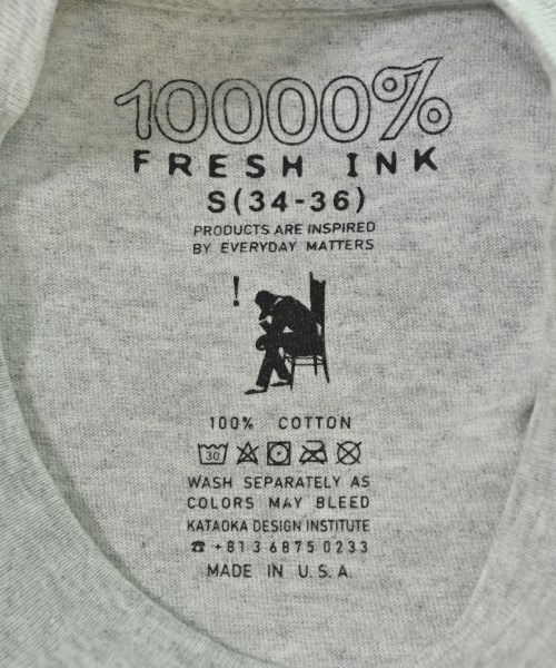 10000% FRESH INK（イチマンパーセントフレッシュインク）Tシャツ・カットソー グレー サイズ:S レディース/2200720898088
