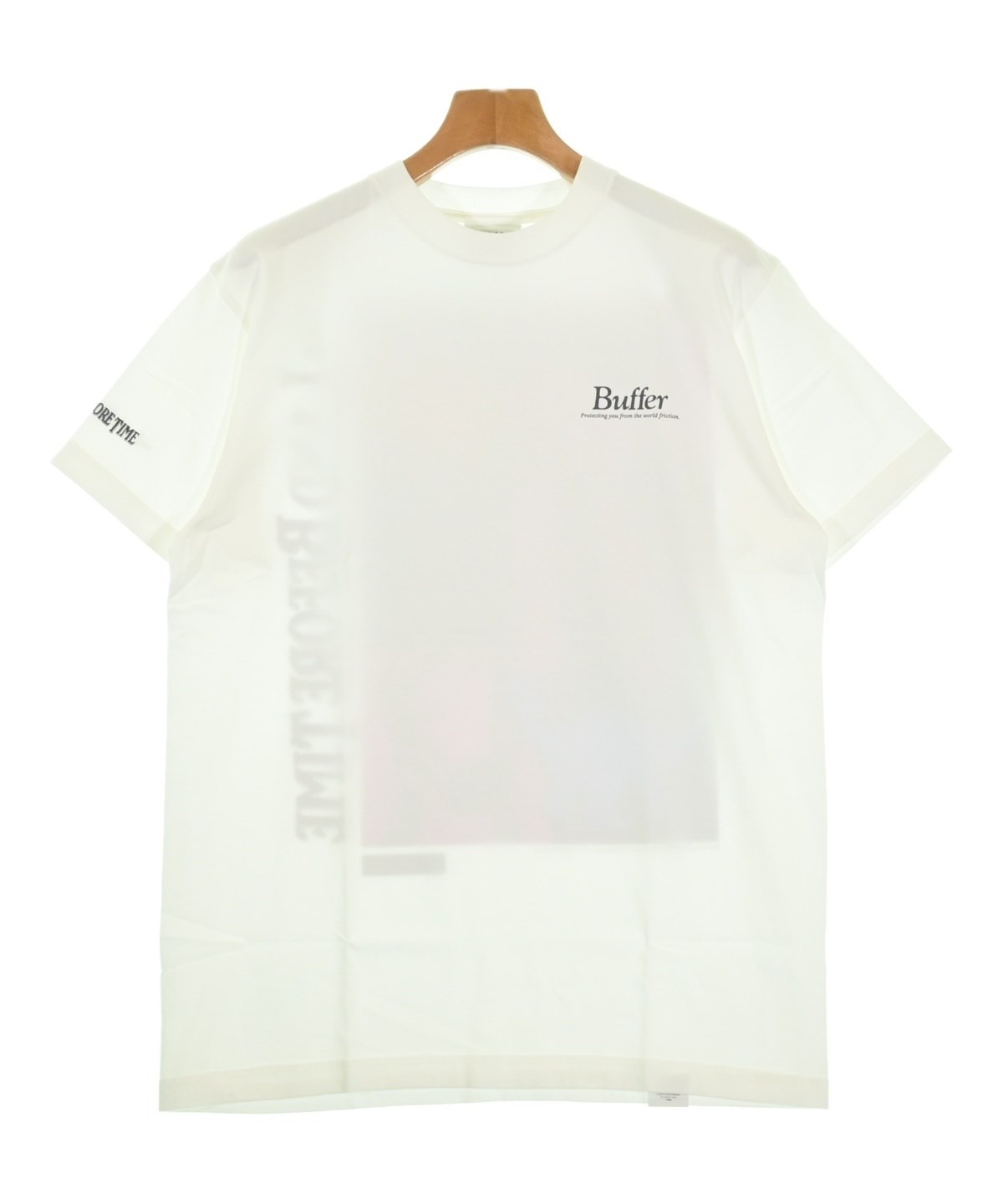 buffer Protection Buffer プリント Tシャツ 白 Buffer（バッファ）Tシャツ・カットソー 白 サイズ:2(M位) メンズ