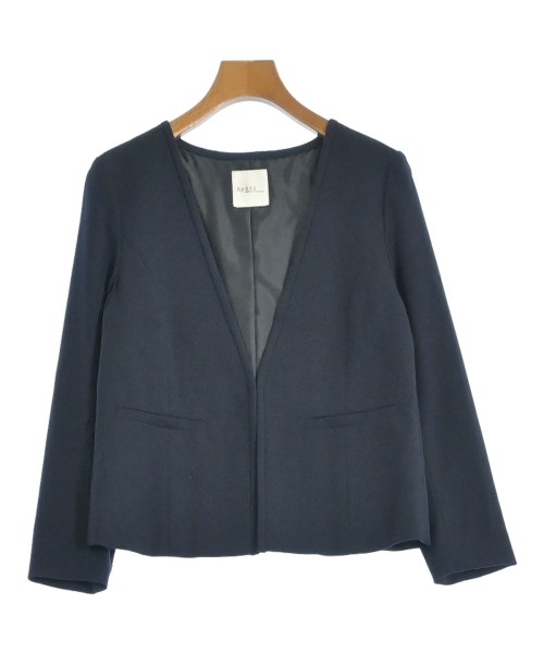 Aperi nano universe(アペリ　ナノユニバース)ノーカラージャケット 紺 サイズ:36(S位)/2200643374027