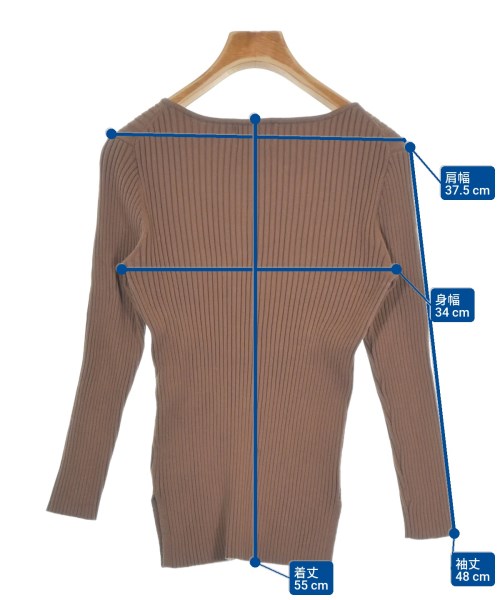 Aperi nano universe（アペリ　ナノユニバース）ニット・セーター 茶 サイズ:36(S位) レディース/2200643813069