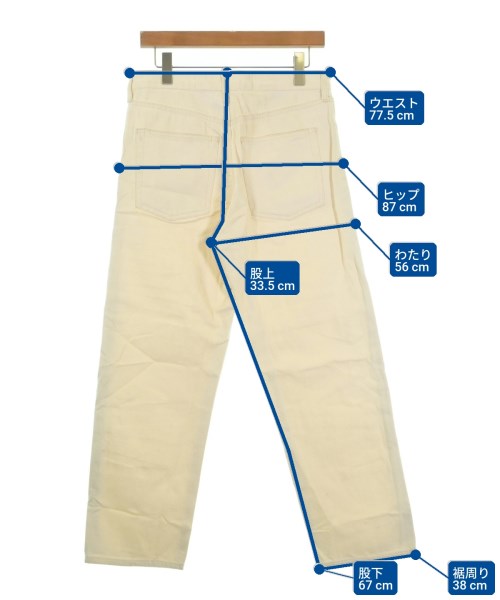 JIL SANDER +（ジルサンダープラス）デニムパンツ 白 サイズ:28(L位) レディース/2200622989228
