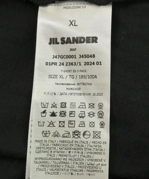 JIL SANDER +（ジルサンダープラス）Tシャツ・カットソー 黒 サイズ:XL メンズ/2200701174101