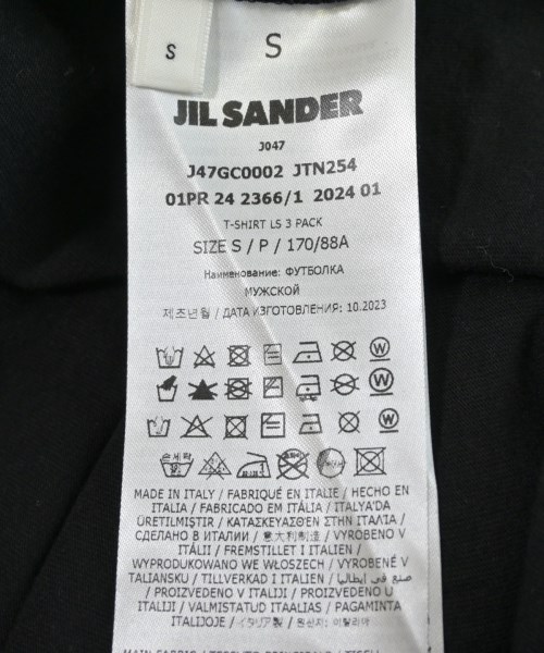 JIL SANDER +（ジルサンダープラス）Tシャツ・カットソー 黒 サイズ:S メンズ/2200715961032
