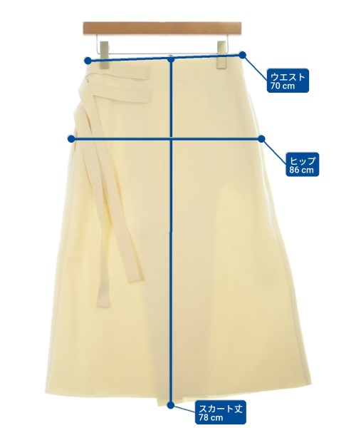 JIL SANDER +（ジルサンダープラス）ロング・マキシ丈スカート 黄 サイズ:32(XXS位) レディース/2200717316199