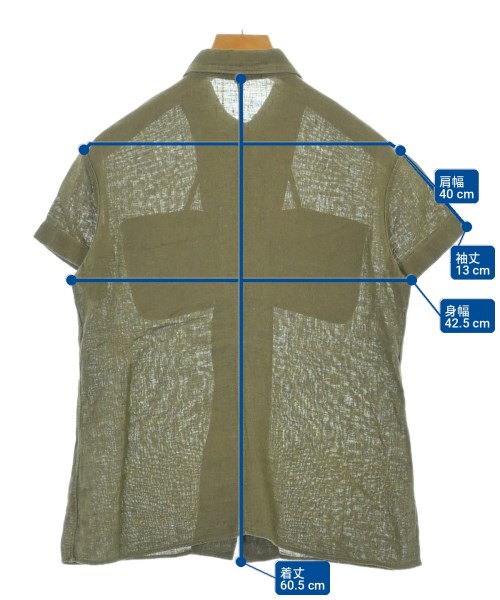 JIL SANDER +（ジルサンダープラス）カジュアルシャツ カーキ サイズ:34(XXS位) レディース/2200699760065