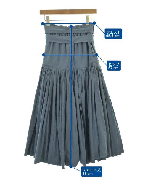 JIL SANDER +（ジルサンダープラス）ロング・マキシ丈スカート 青 サイズ:32(XXS位) レディース/2200709808688