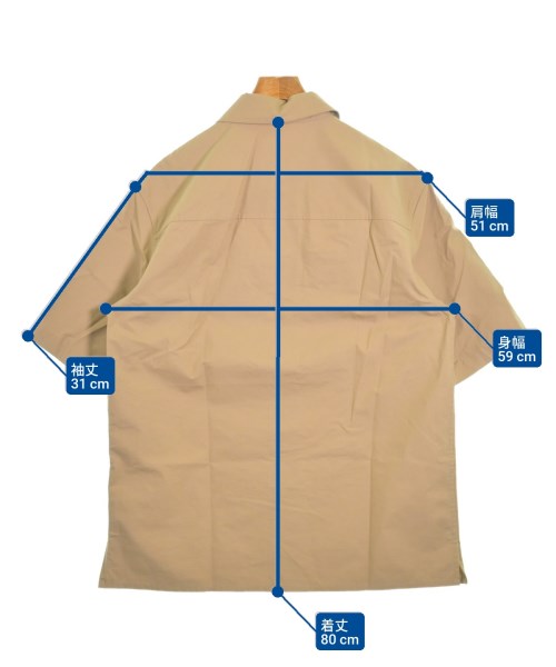 JIL SANDER +（ジルサンダープラス）カジュアルシャツ ベージュ サイズ:44(S位) メンズ/2200669933055