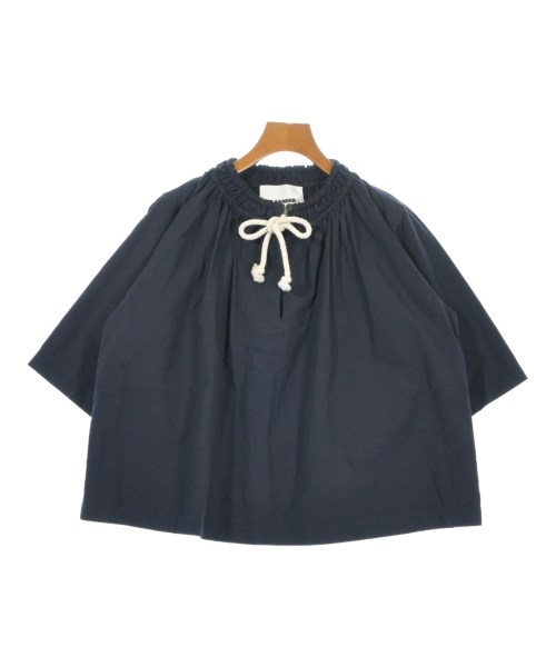 JIL SANDER +(ジルサンダープラス)ブラウス 紺 サイズ:32(XXS位)/2200684750224
