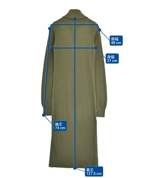 JIL SANDER +（ジルサンダープラス）ワンピース カーキ サイズ:34(XS位) レディース/2200686722052