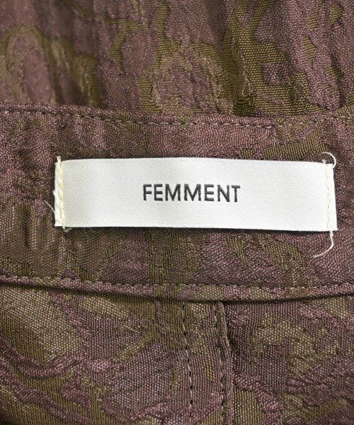 FEMMENT（ファモン）シャツワンピース 茶 サイズ:F レディース/2200615685021