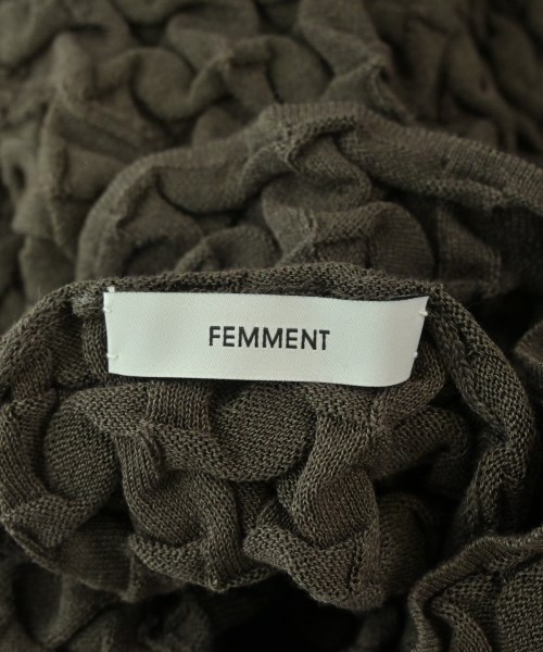 FEMMENT（ファモン）Tシャツ・カットソー 茶 サイズ:3(L位) レディース/2200677150086