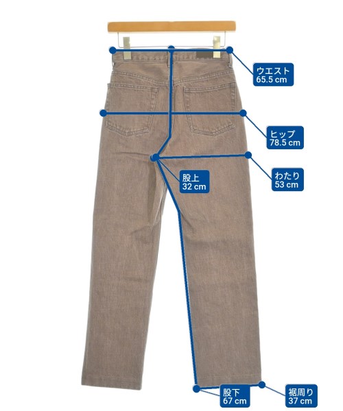 新作THE SHISHIKUI カジュアルパンツ THE SHISHIKUI（シシクイ）デニムパンツ 茶 サイズ:24(S位) レディース