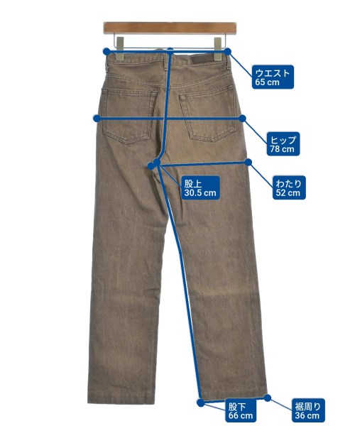 THE SHISHIKUI（シシクイ）デニムパンツ 茶 サイズ:24(S位) レディース/2200667171077