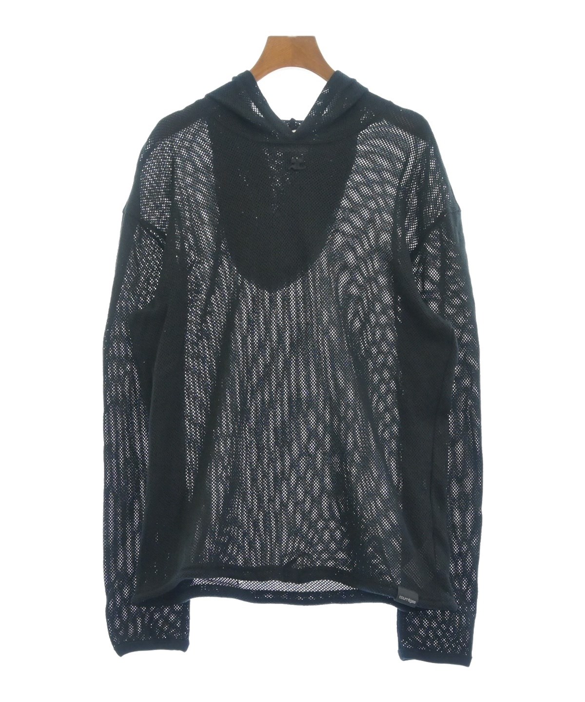 courreges paris（クレージュパリ）パーカー 黒 サイズ:M レディース 