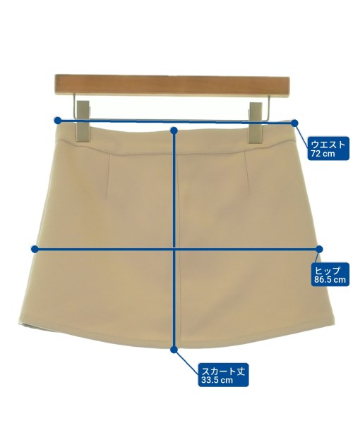 courreges paris（クレージュパリ）ミニスカート ベージュ サイズ:34(M位) レディース/2200642891075
