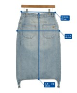 courreges paris（クレージュパリ）ひざ丈スカート 青 サイズ:36(XS位) レディース/2200628278012